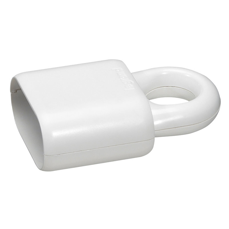 Legrand 093966 - Fiche plate femelle sans terre plastique -avec anneau extraction -blister -blanc