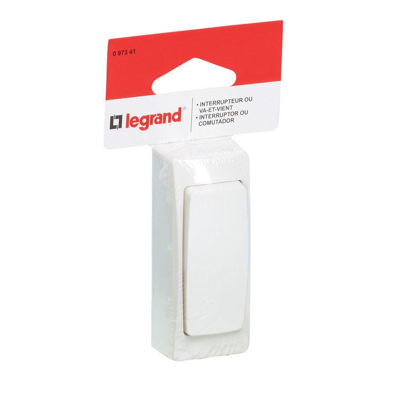Legrand 097341 - Interrupteur ou va-et-vient étroit Appareillage saillie - blanc