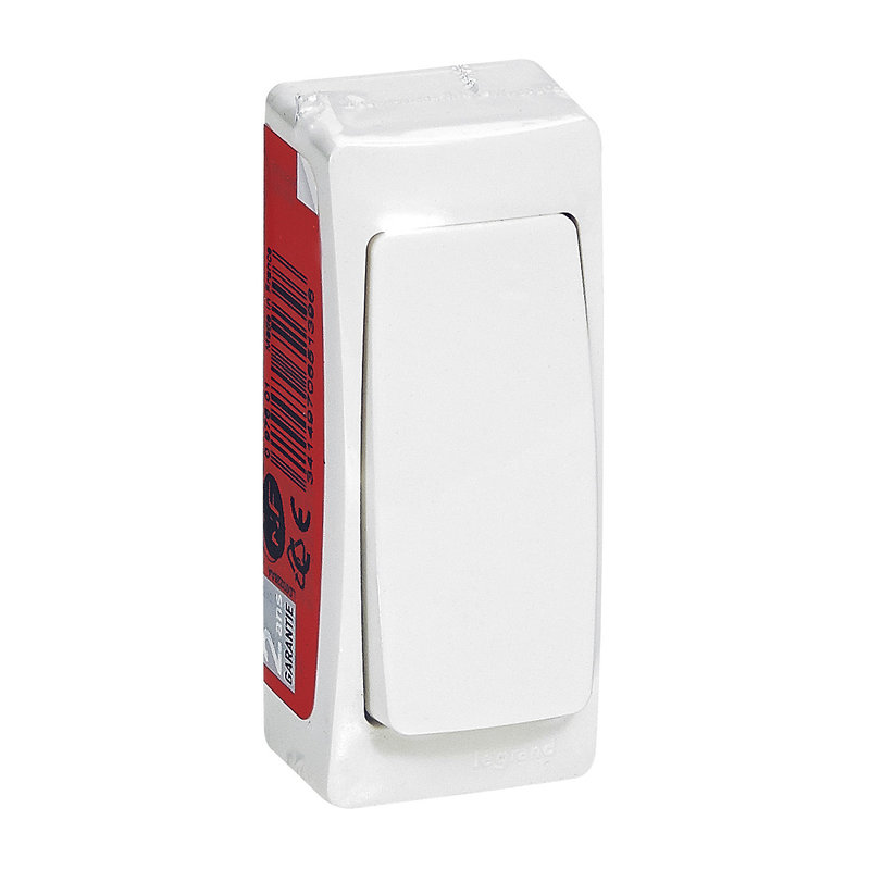 Legrand 097601 - Interrupteur ou va-et-vient version étroite Appareillage Saillie - blanc