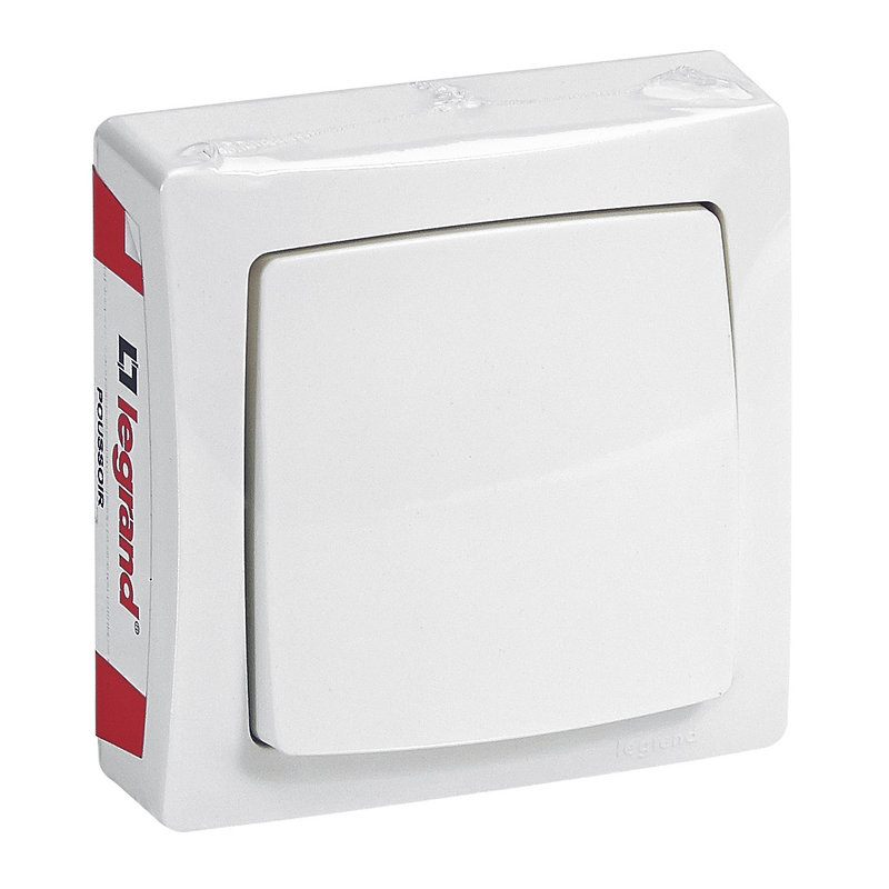 Legrand 097608 - Poussoir Appareillage Saillie - finition blanc