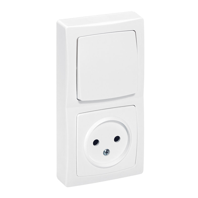 Legrand ALB711WH - Interrupteur avec 2P montage vertical complet Appareillage saillie - blanc