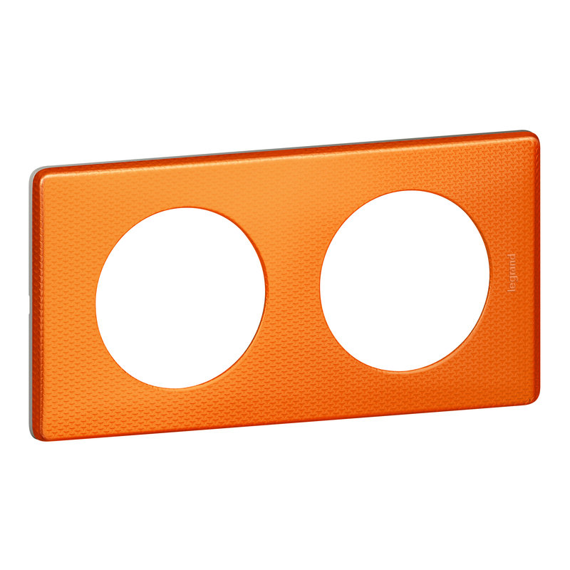 Legrand 098877 - Plaque Céliane - Métal Orange Snake - 2 postes