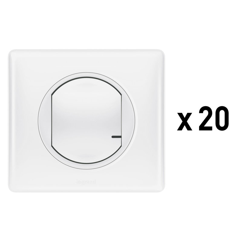 Legrand 100061A - Lot de 20 interrupteurs connectés Céliane with Netatmo