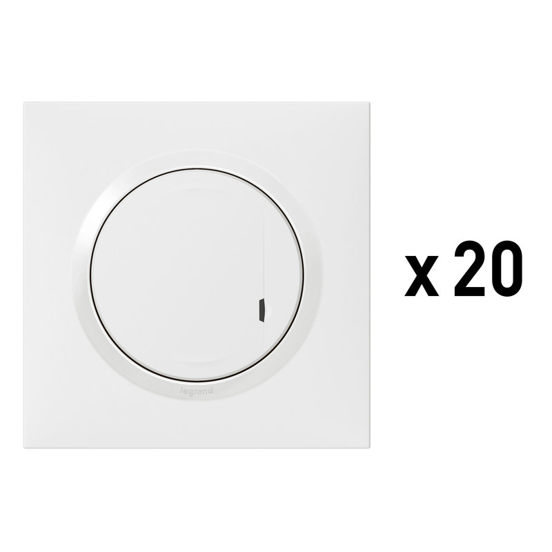 Legrand 100081A - Lot de 20 interrupteurs connectés dooxie with Netatmo