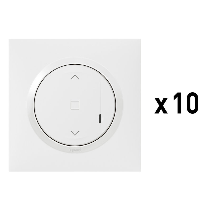 Legrand 100084A - Lot de 10 inters connectés pour volet roulant/store dooxie with Netatmo blanc