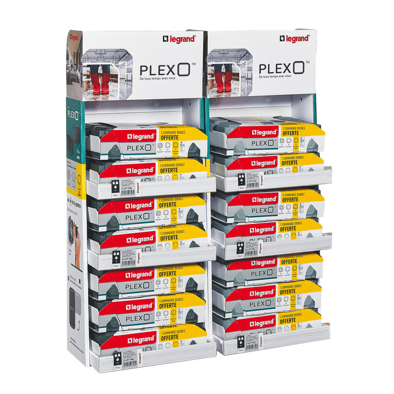 Legrand 100101 - Box Plexo 7 lots gris et 7 lots anthracite