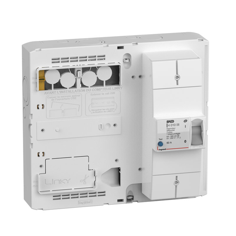 Legrand 100177 - Platine et disjoncteur de branchement 2P dif 60A
