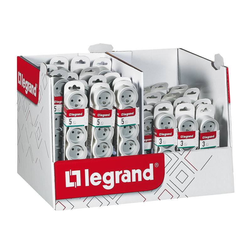 Legrand 300029 - Mini box multiprises 3 prises et 5 prises - blanc