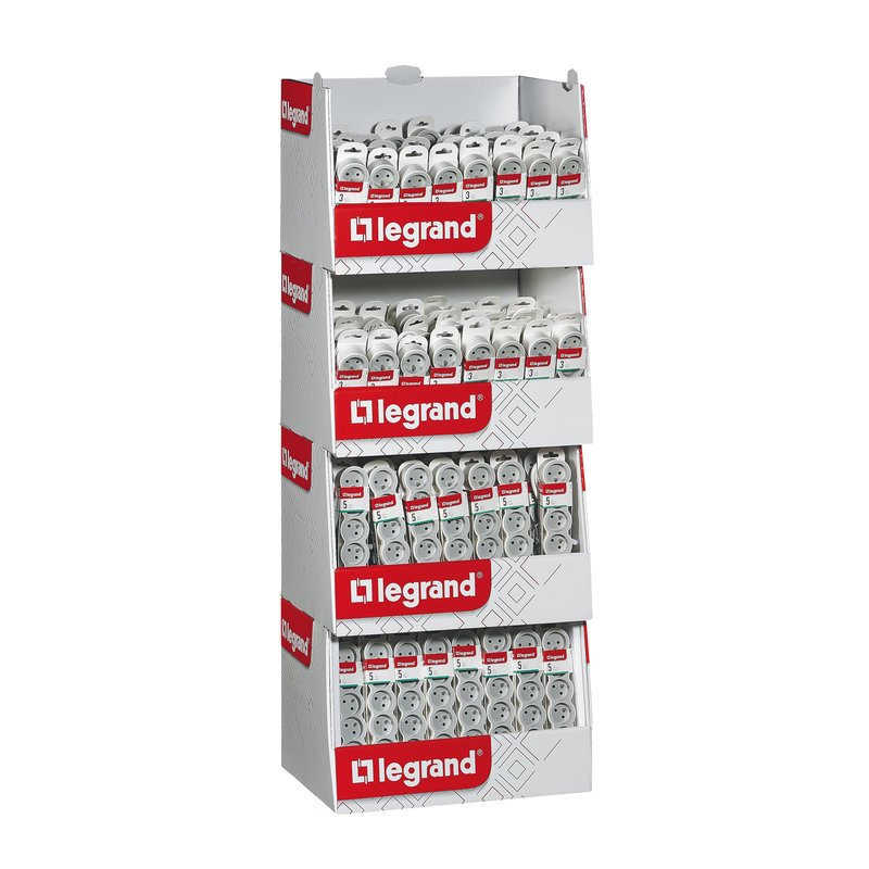Legrand 300038 - Box standard multiprises 3 prises et 5 prises - blanc