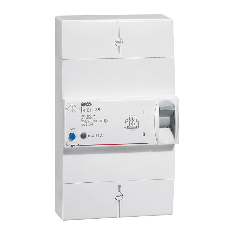Legrand 401138 - Disjoncteur tétrapolaire différentiel de protection 300mA - 63A