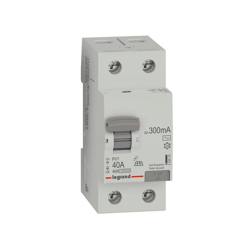 Legrand 402676 - Interrupteur différentiel PV³ - haut/bas vis - 2P 230V~ 40A typeAC 300mA - 2 mod
