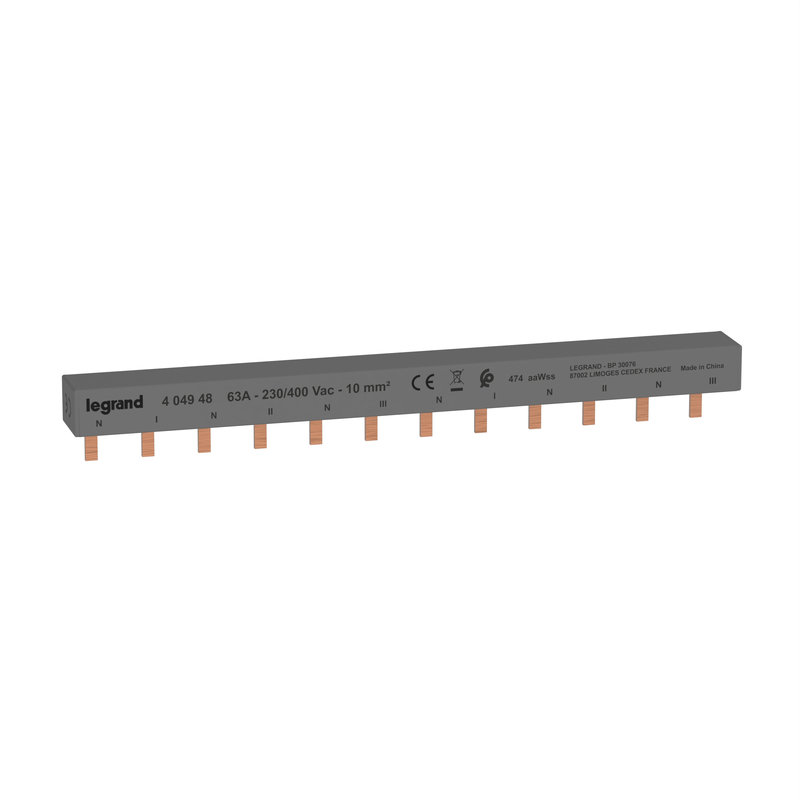 Legrand 404948 - Peigne d'alimentation 2P equilibre sur 3 phases longueur 6 modules