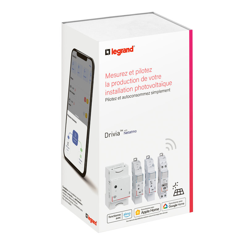 Legrand 412193 - Pack de démarrage Drivia with Netatmo - Mesurer et piloter sa production solaire