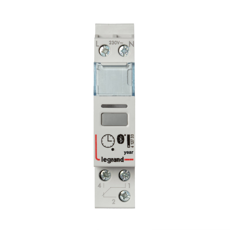 Legrand 412733 - Interrupteur horaire astro annuel Bluetooth sans écran 230V~ - 1 sortie 16A