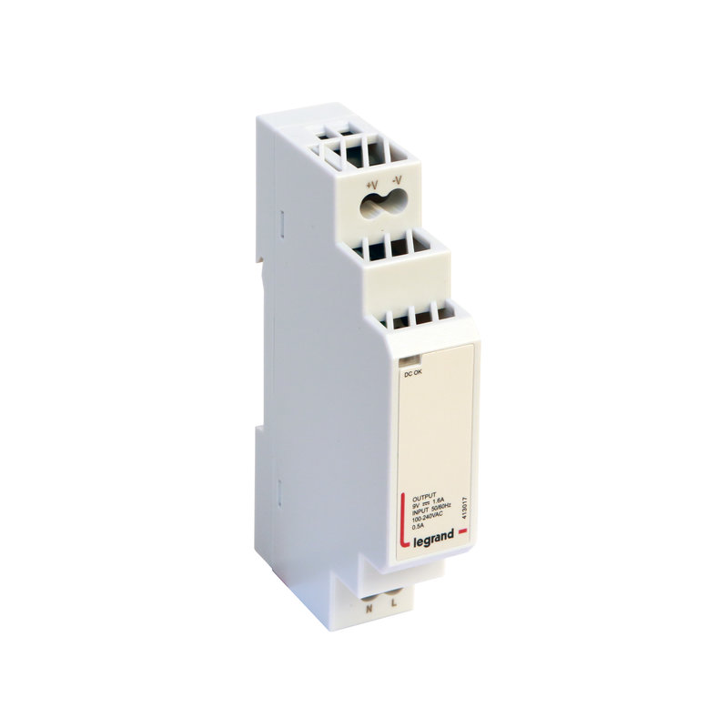 Legrand 413017 - Alimentation modulaire 9V= 1,6A pour coffrets multimédia - 1 module