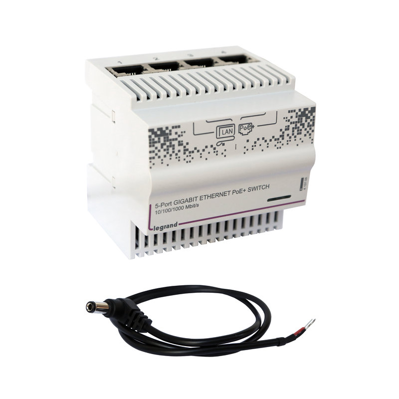 Legrand 413109 - Switch modulaire Gigabit PoE 5 ports RJ45