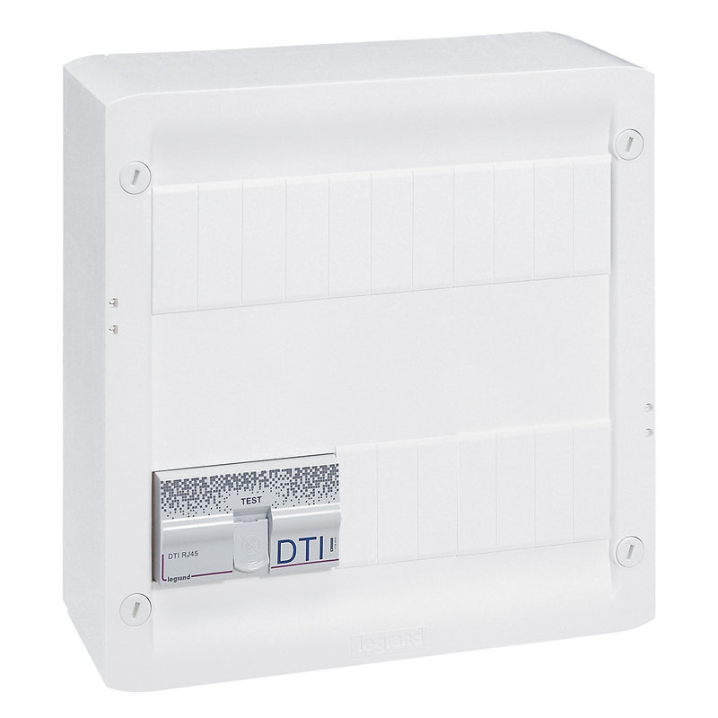 Legrand 413210 - COFFRET DE COMMUNICATION BASIQUE 6 RJ 45 GRADE 3TV POUR LOGEMENTS COLLECTIFS