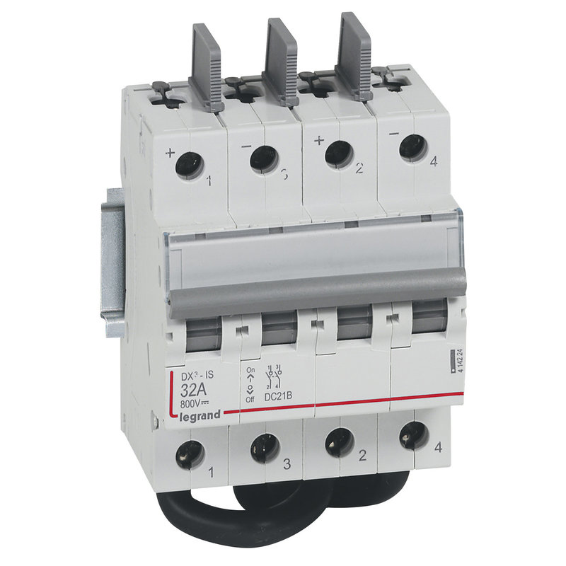Legrand 414224 - Interrupteur-sectionneur 800 V= - pour photovoltaïque - 32A - 4 modules