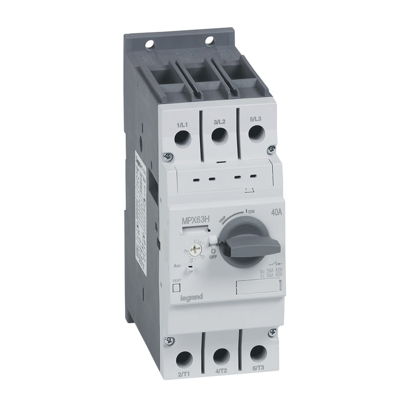 Legrand 417366 - Disjoncteur moteur magnétothermique MPX³63H - 28A à 40A - Icu 50kA en 415V