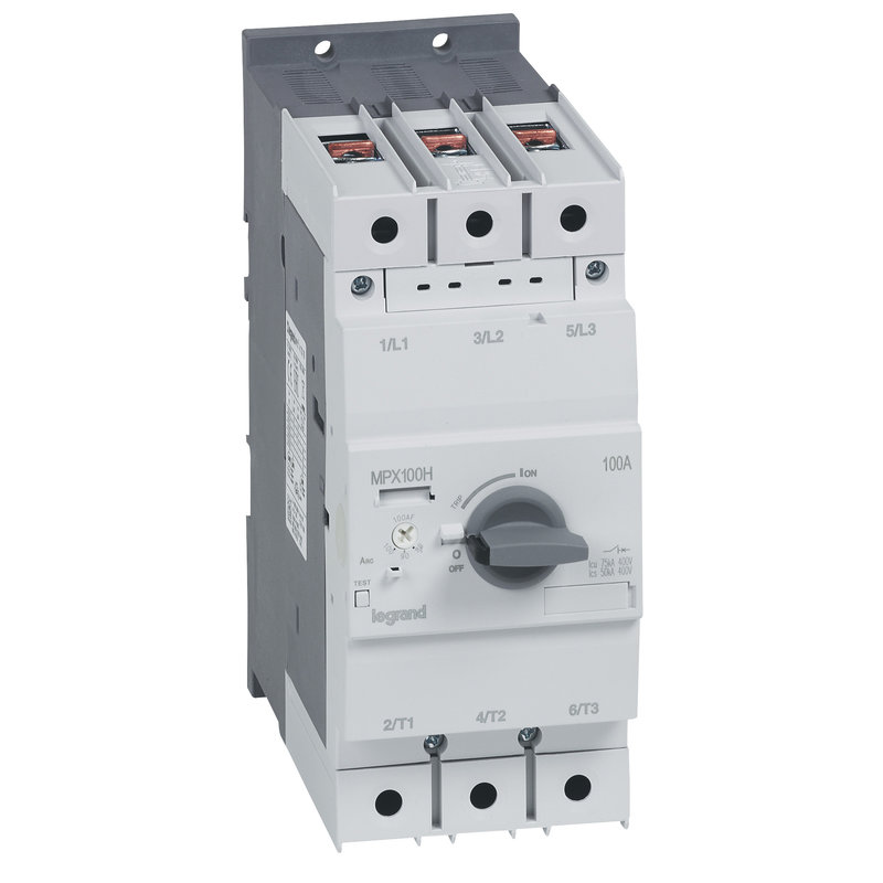 Legrand 417379 - Disjoncteur moteur magnétothermique MPX³100H - 80A à 100A - Icu 75kA en 415V
