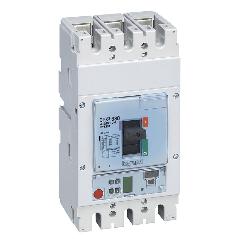 Legrand 422874 - DPX³630 disjoncteur electronique S10 avec mesure 3P 630A 50kA