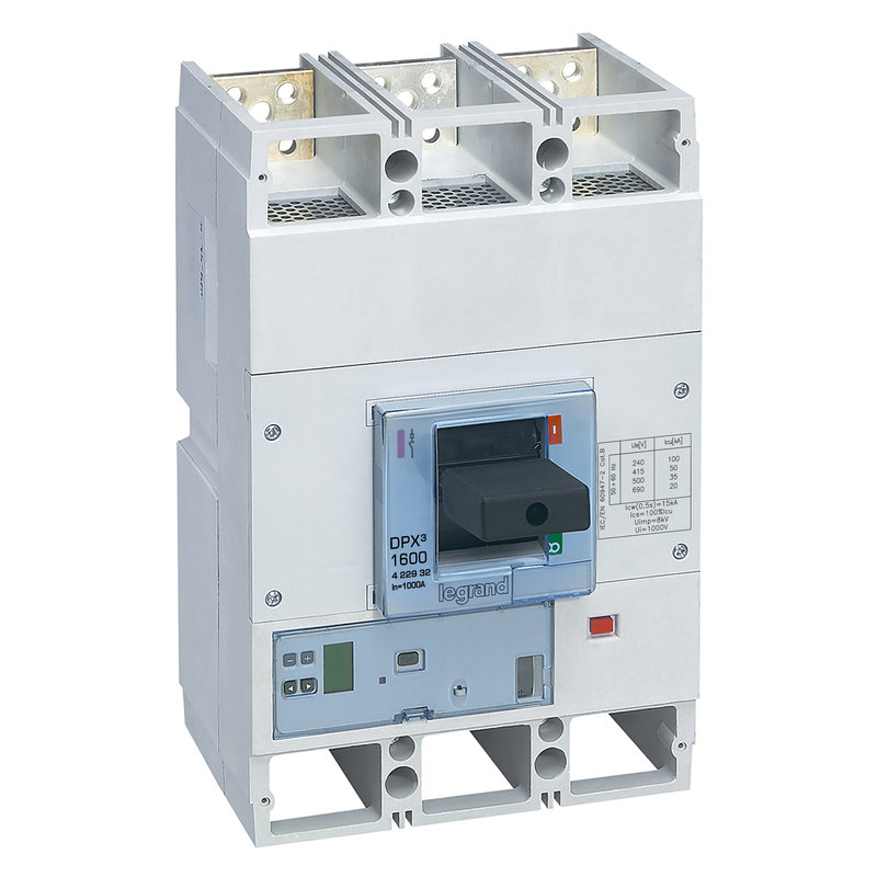 Legrand 422932 - DPX³1600 disjoncteur electronique S10 3P 1000A 50kA