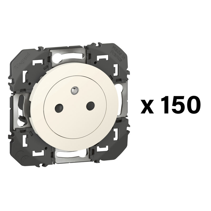 Legrand 600611 - Lot de 150 prises de courant 2P+T Surface dooxie 16A finition blanc