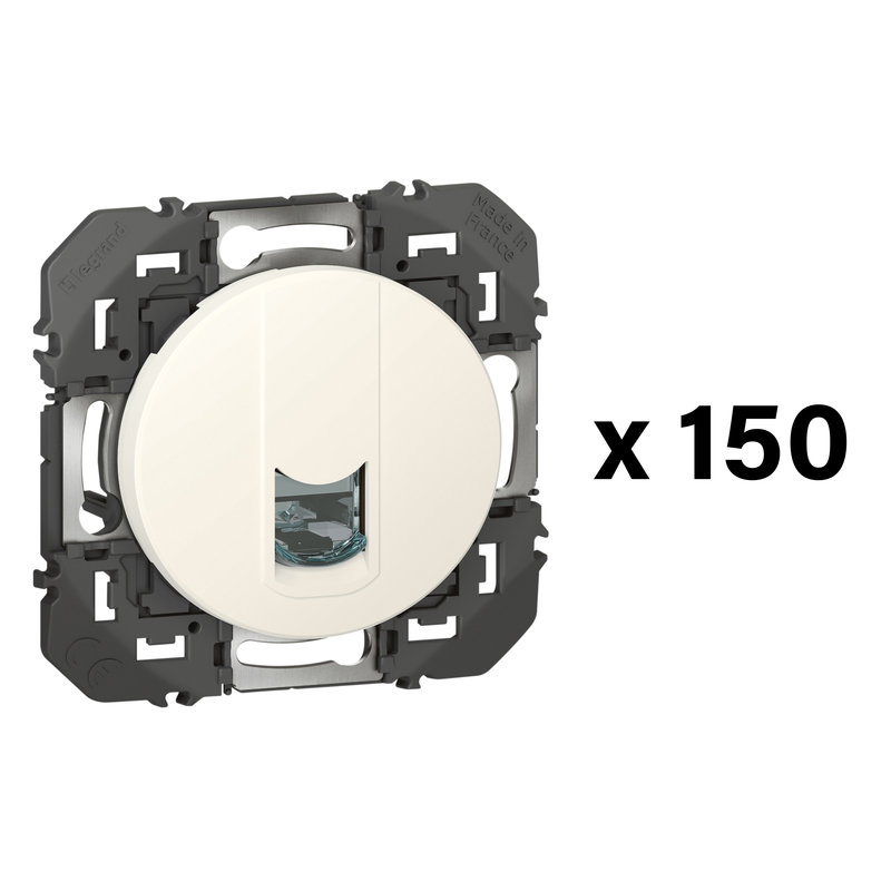 Legrand 600613 - Lot de 150 prises RJ45 catégorie 6 FTP dooxie finition blanc