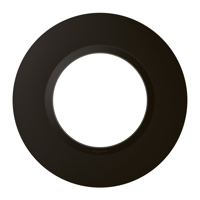 Legrand 600994 - Plaque ronde dooxie 1 poste finition noir