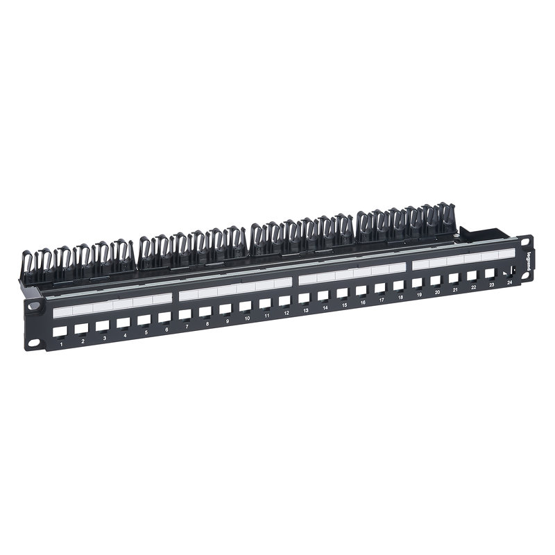 Legrand 632850 - Panneau de brassage Linkeo C à équiper de 24 connecteurs RJ45 Keystone