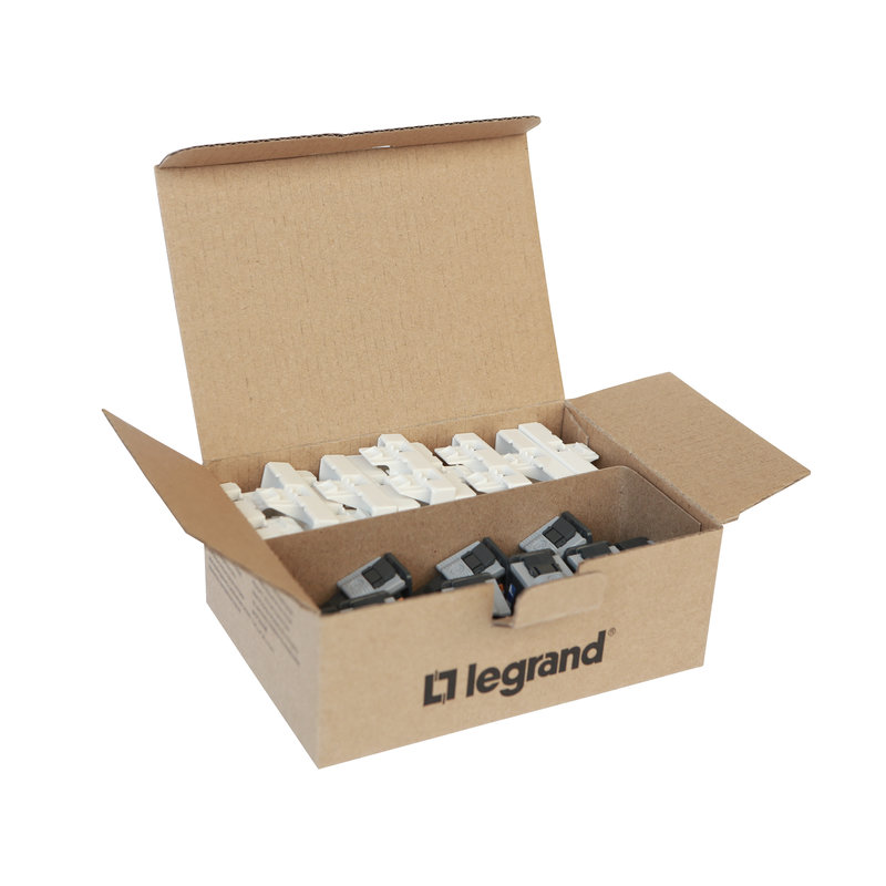 Legrand 632902 - Connecteur RJ45 Linkeo C catégorie 6 FTP + adaptateur - lot de 10