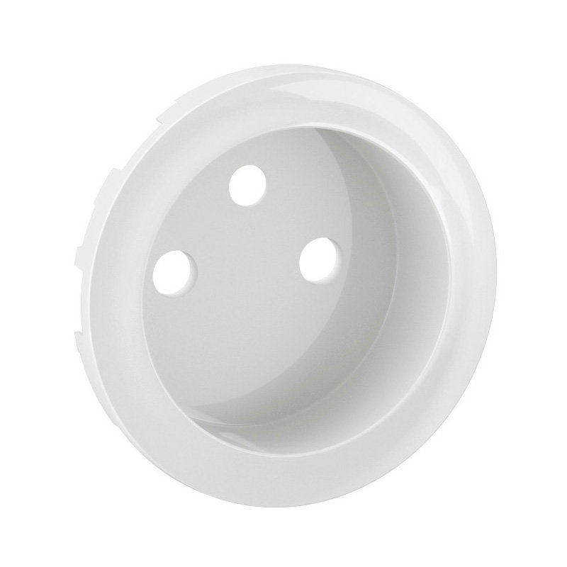 Legrand CB0116 - Enjoliveur prise 2P+T à puit bornes à vis Céliane - Blanc