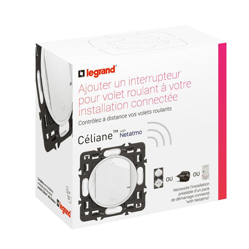 Legrand CB0431 - Interrupteur Céliane with Netatmo pour ouvrants - Blanc