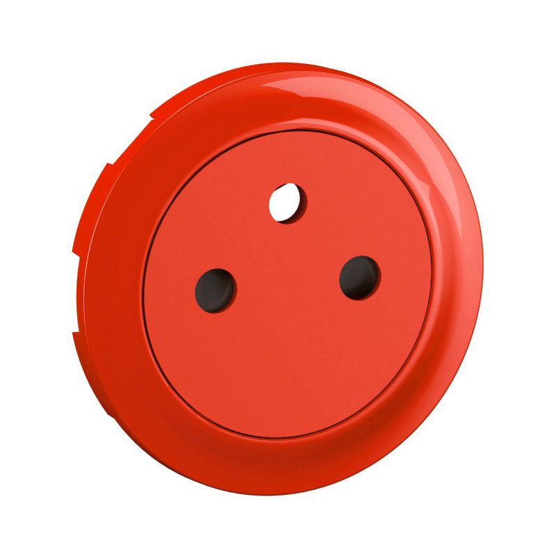 Legrand CB3111 - Enjoliveur prise de courant Surface Céliane - rouge pour repérage