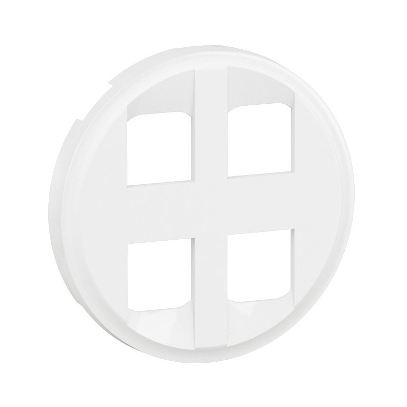 Legrand CB4348 - Enjoliveur prise quadruple RJ45 Céliane - Blanc