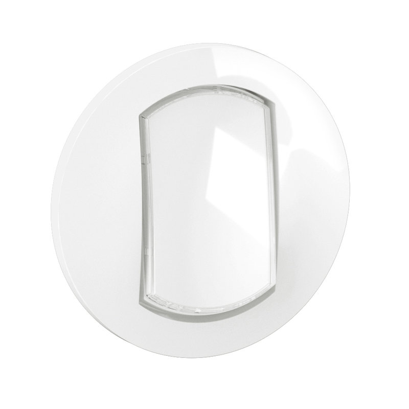 Legrand CB7001 - Enjoliveur inter ou va-et-vient avec porte-étiquette Céliane - Blanc IP44