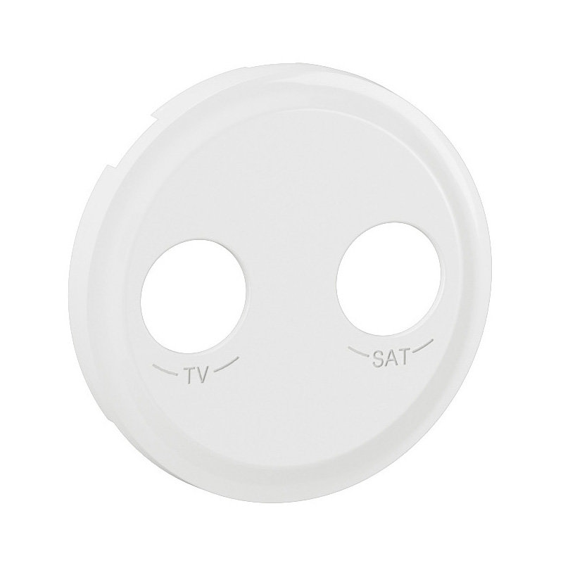 Legrand CB7027 - Enjoliveur prise TV-R-SAT DAB+ Céliane - Blanc Antimicrobien