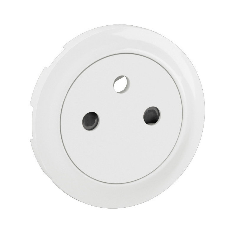 Legrand CB9027 - Enjoliveur prise 2P+T Surface Céliane - Blanc Antimicrobien