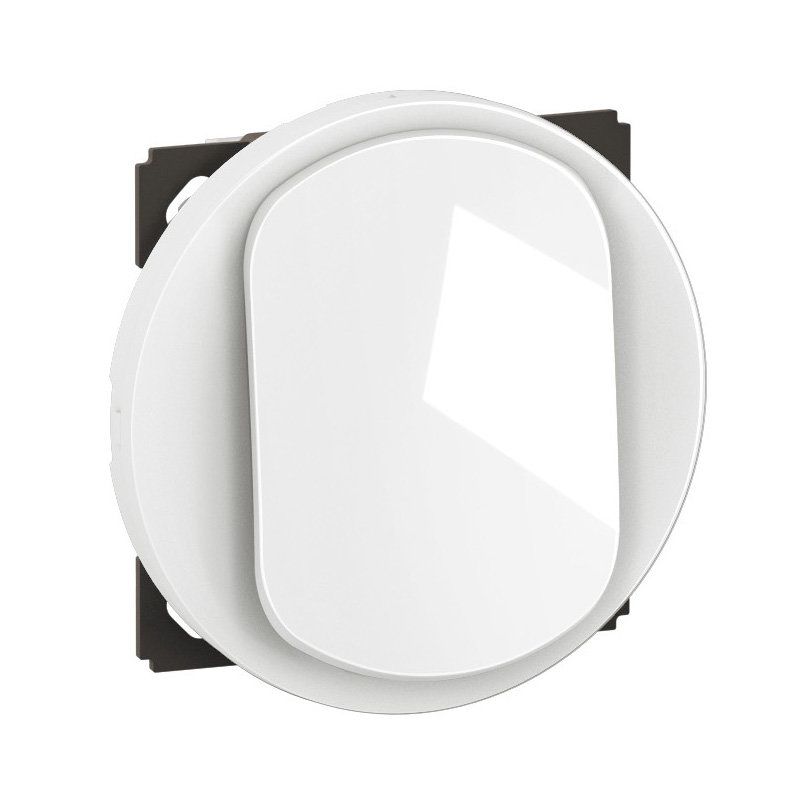Legrand CF0031 - Poussoir inverseur Céliane 6A avec enjoliveur Blanc format Dépôt