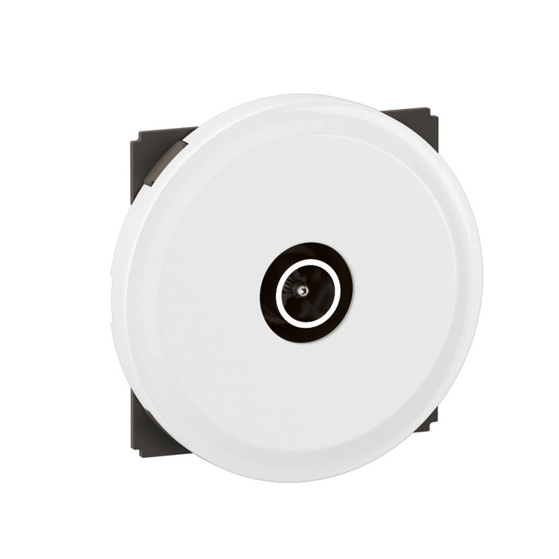 Legrand CF0382 - Prise TV simple mâle Céliane avec enjoliveur Blanc format Dépôt