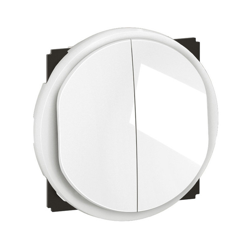 Legrand CF2001 - Double interrupteur ou va-et-vient Céliane 10AX + enjoliveur Blanc format Dépôt