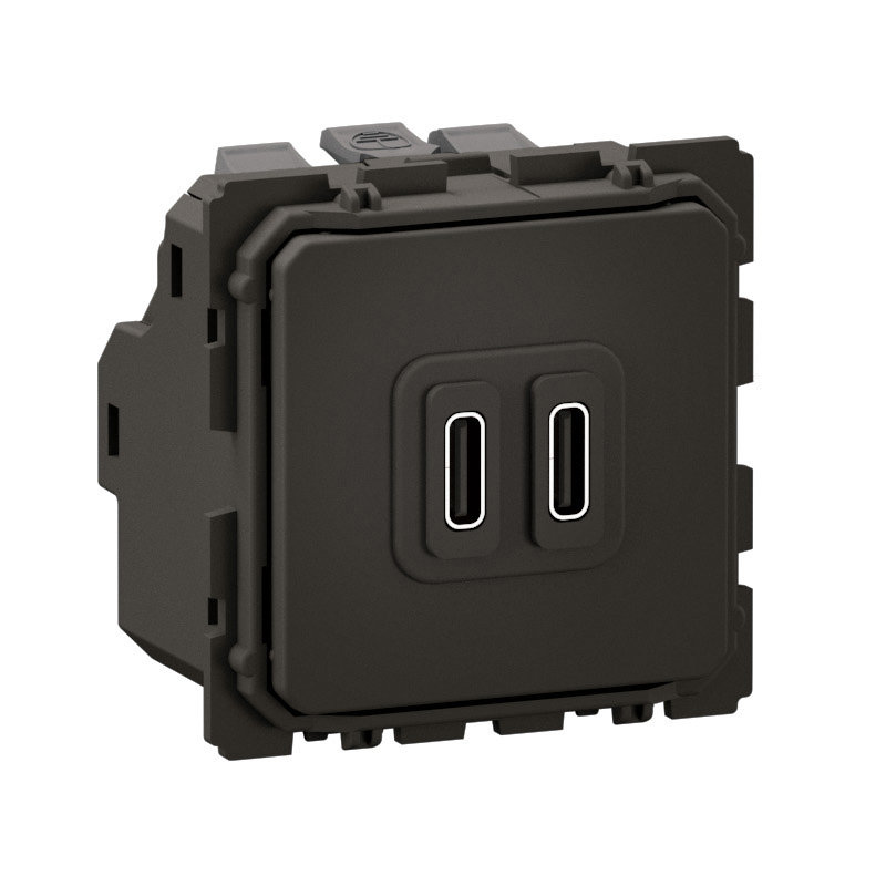 Legrand CM0154 - Prise double USB Céliane Type-C 20W Power Delivery - bornes automatiques