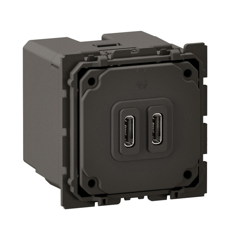 Legrand CM0158 - Prise 2USB Céliane Type-C 30W Power Delivery - bornes à vis