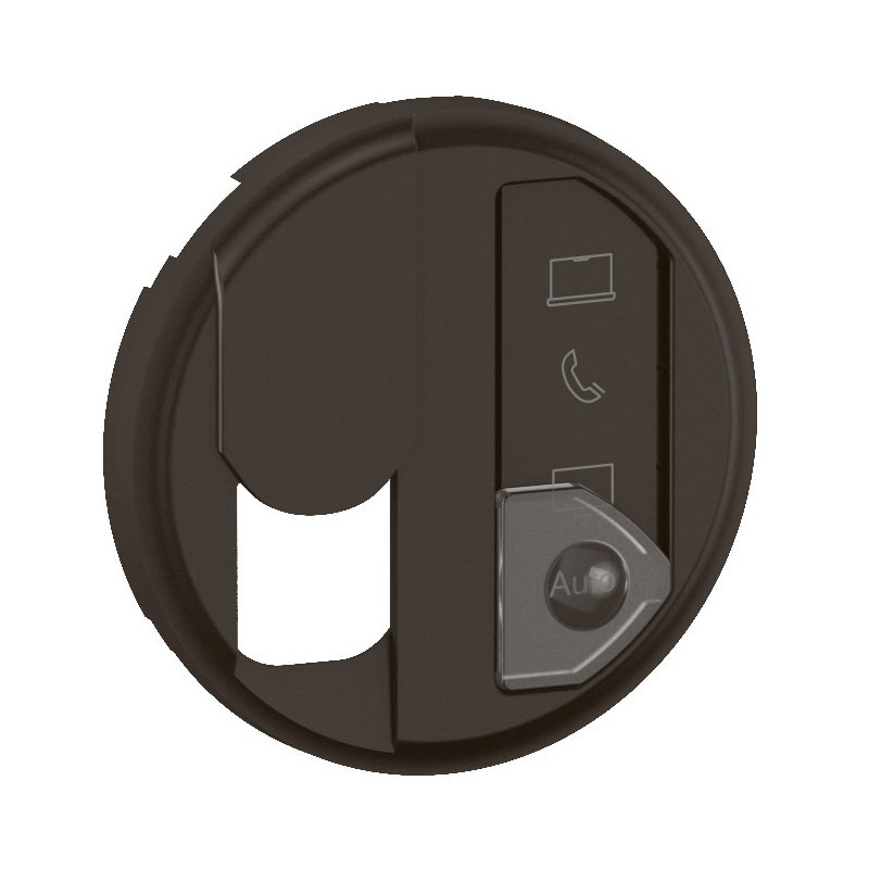 Legrand CN0348 - Enjoliveur prise simple RJ45 avec reprérage média Céliane- Noir