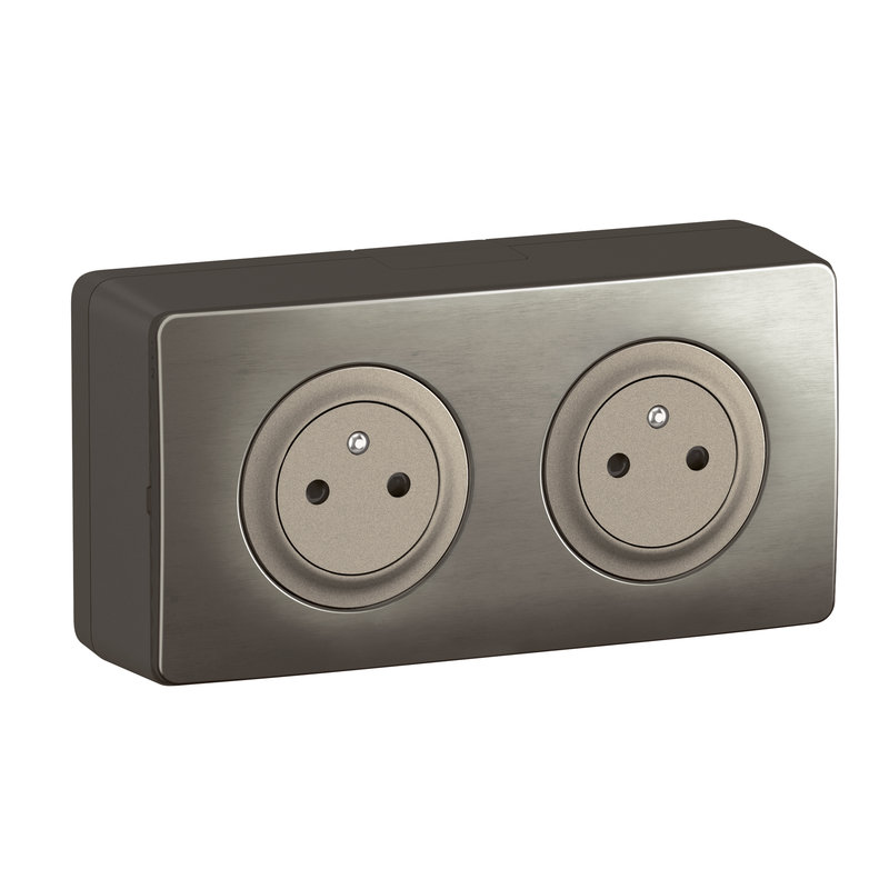 [LEG-CO9112] Legrand CO9112 - KIT PRISE F/B 2X2P+T PRECABLEE SAILLI TITANIUM