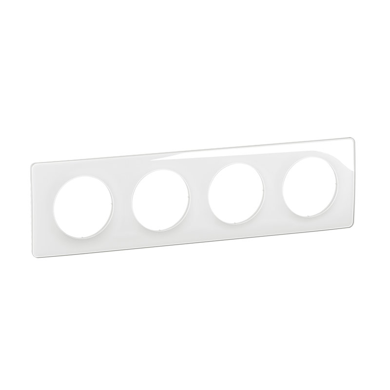 Legrand CP0004 - Plaque de finition Céliane 4 postes - Blanc Emaillé