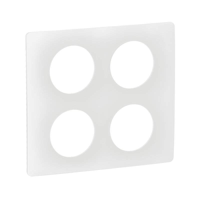 Legrand CP0009 - Plaque de finition Céliane 2x2 postes - Blanc Emaillé