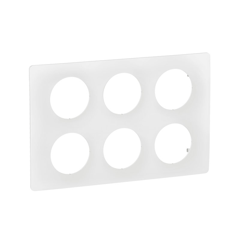 Legrand CP0010 - Plaque de finition Céliane 2x3 postes - Blanc Emaillé