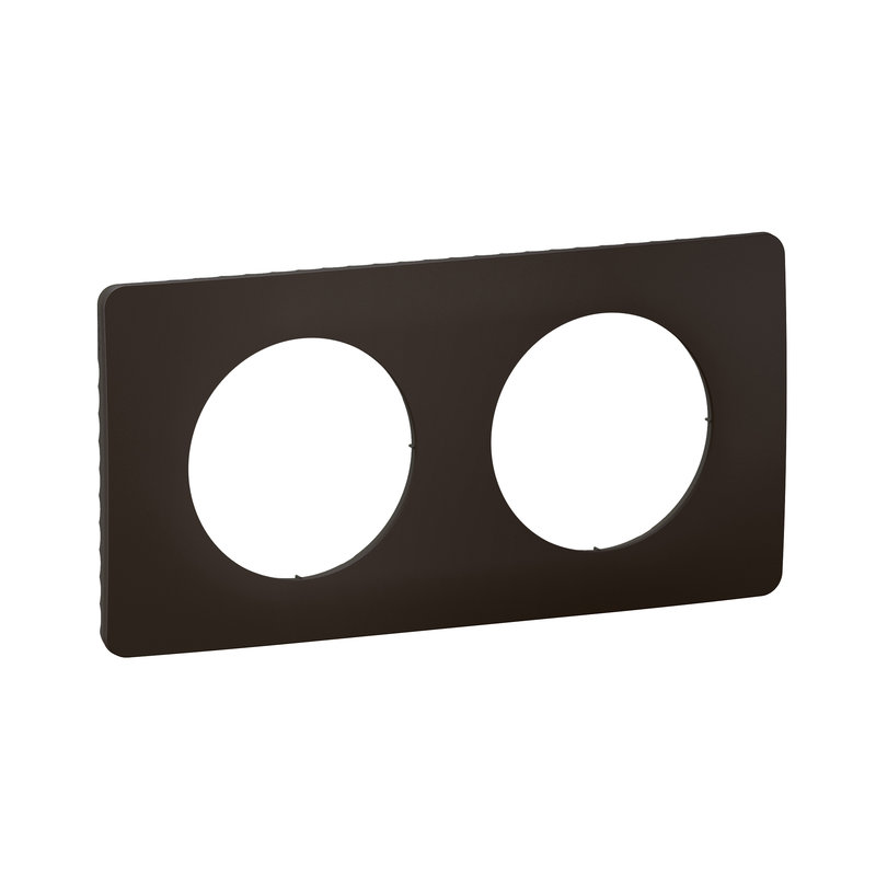 Legrand CP0102 - Plaque de finition Céliane 2 postes - Noir Mat