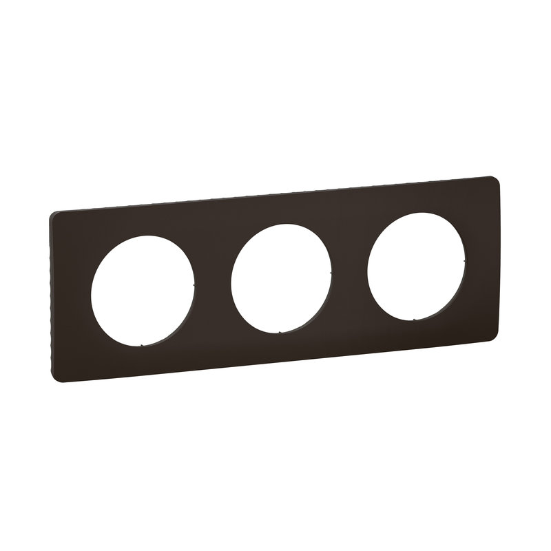 Legrand CP0103 - Plaque de finition Céliane 3 postes - Noir Mat
